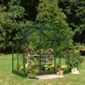 Halls 4x6 Popular Greenframe Greenhouse + Base - Horticultural Glass