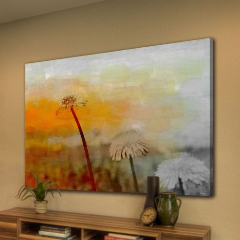 Image of Parvez Taj Daisy Sleep Canvas Wall Art - 30 Cm H X 61 Cm W X 5 Cm D