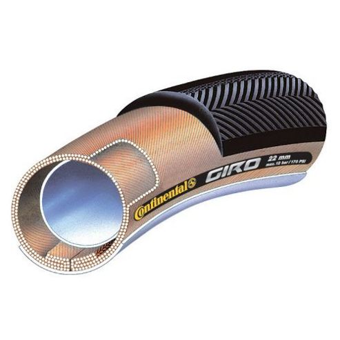 Image of Continental Giro 27 X 1 / 700 X 22mm Tubular In Black/skin