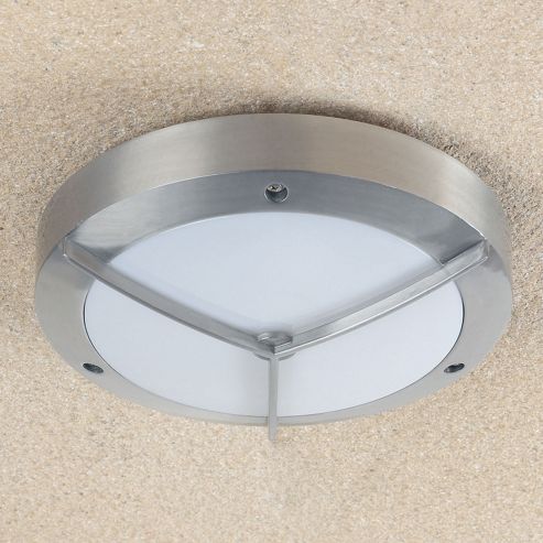 Image of Endon Lighting Two Light Outdoor Flush Mount In Chrome