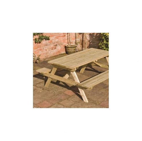 Image of Rowlinson Picnic Table And Bench - 70 Cm - 72 Cm H X 150 Cm W X 120 Cm D