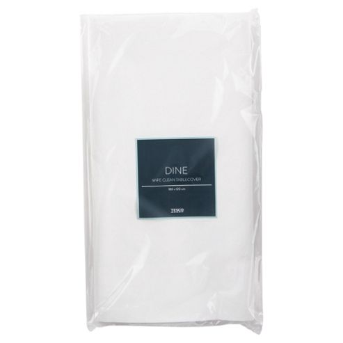 Image of Tesco White Wipeclean Tablecover 180x120cm