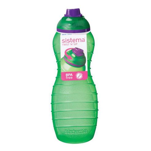 Image of Sistema Twist Drinks Water Bottle, 700ml, Lime Green