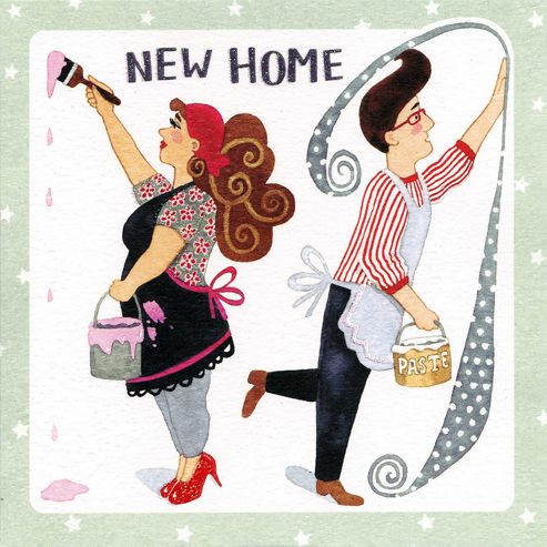 Image of Holy Mackerel New Home - Decorating Greetings Card