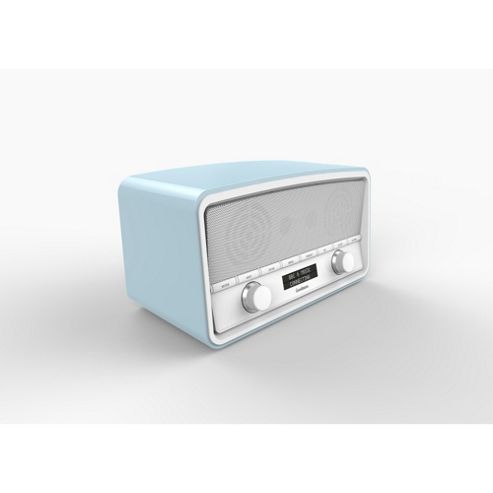 Image of Goodmans Heritage Dab Stereo Radio With Bluetooth, Pastel Blue