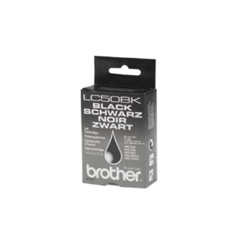 Image of Brother Lc50bk Black (yield 850 Pages) Ink Cartridge For Mfc-830/840/860 Printers