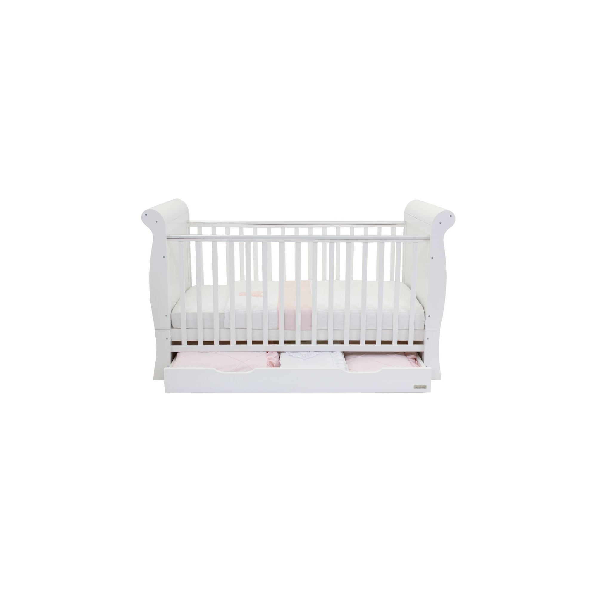 Babystyle Hollie Sleigh Bed in White at Tescos Direct