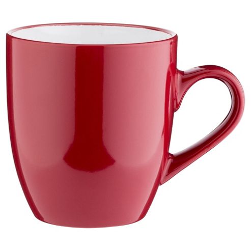 Image of Tesco Two Tone Stoneware Mug, Red