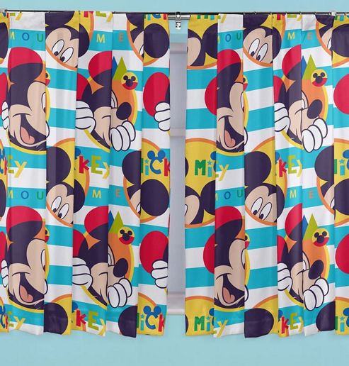Image of Mickey Mouse Curtains 54s - Boo - Multi