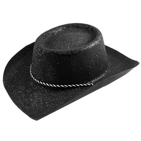 Image of Cowboy Hat - Black Glitter