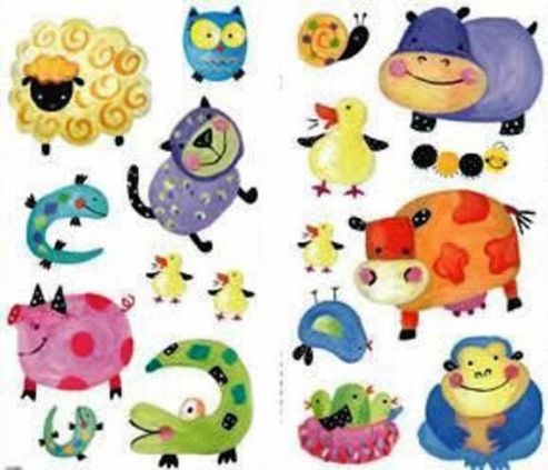 Image of Spotty Animals Bedroom Stickers - Polkadot
