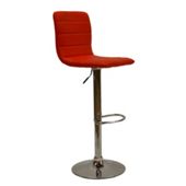 Horizon Red Faux Leather Bar Stool