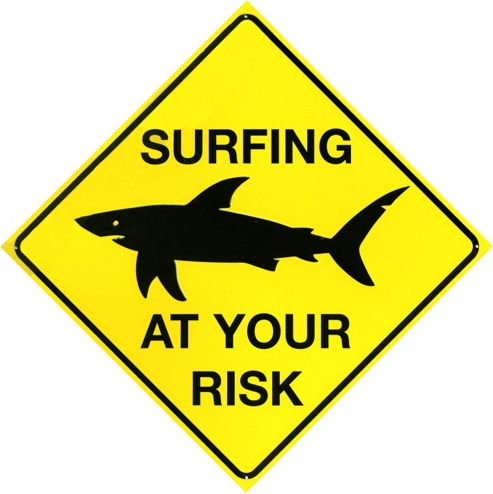 Image of Fttd Shark Alert! Tin Sign