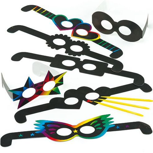 Image of Scratch Art Craft Glasses (pack Of 12)