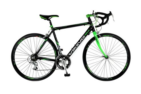 Image of 53cm Viking Scirocco 14 Speed 700c Wheel Alloy Gents, Black/green