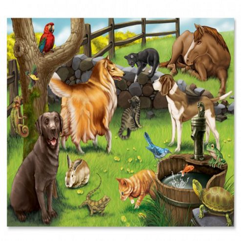 Image of Melissa & Doug Pet Animals Cardboard Kids Puzzle (48 Pieces)