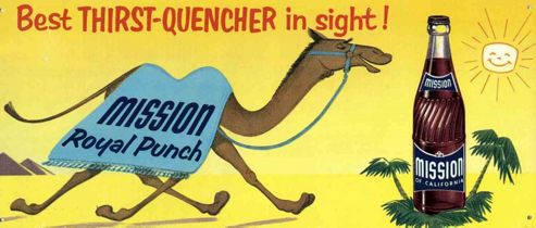 Image of Mission Camel Best Thirst Quencher In Sight! Tin Sign