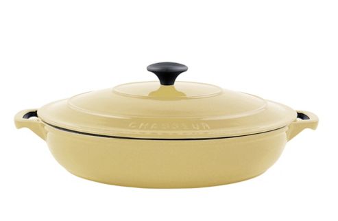 Image of Chasseur Serving Casserole In Cream - 24 Cm - Chilli Red
