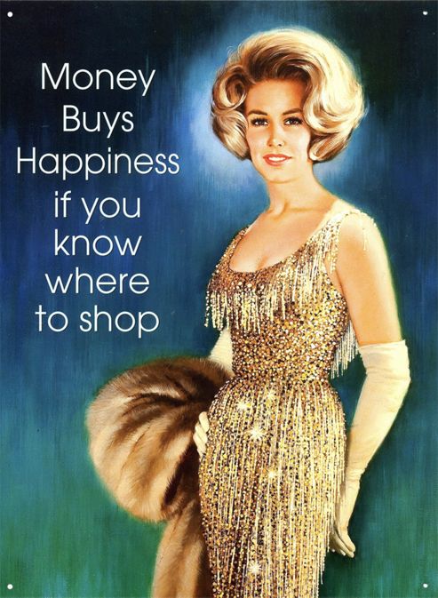 Image of Money Buys Happiness Tin Sign