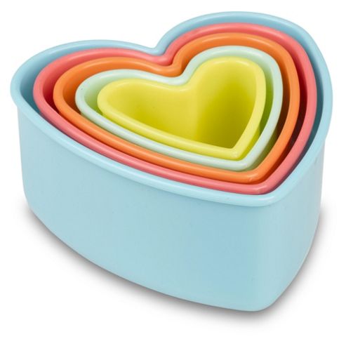 Image of Tala Heart Colour Cookie Cutters, 5 Piece