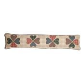 Woven Magic Primitive Sampler Antique Plaids Clover Heart Draught Excluder