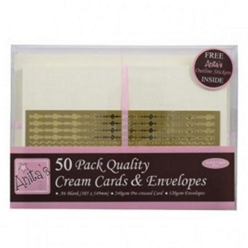 Image of Anitas Card Packs - 50 Pack - A6 Cream