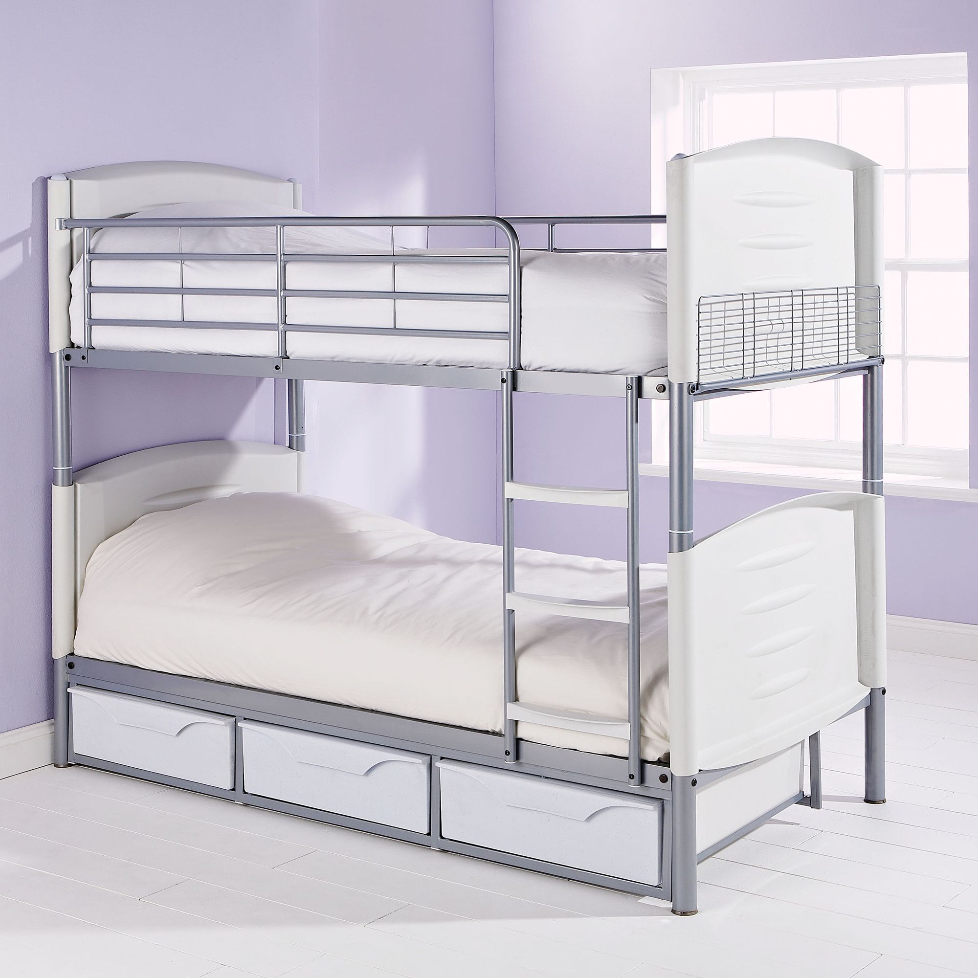 Elements Double Storage Bunk Bed - Pink at Tescos Direct