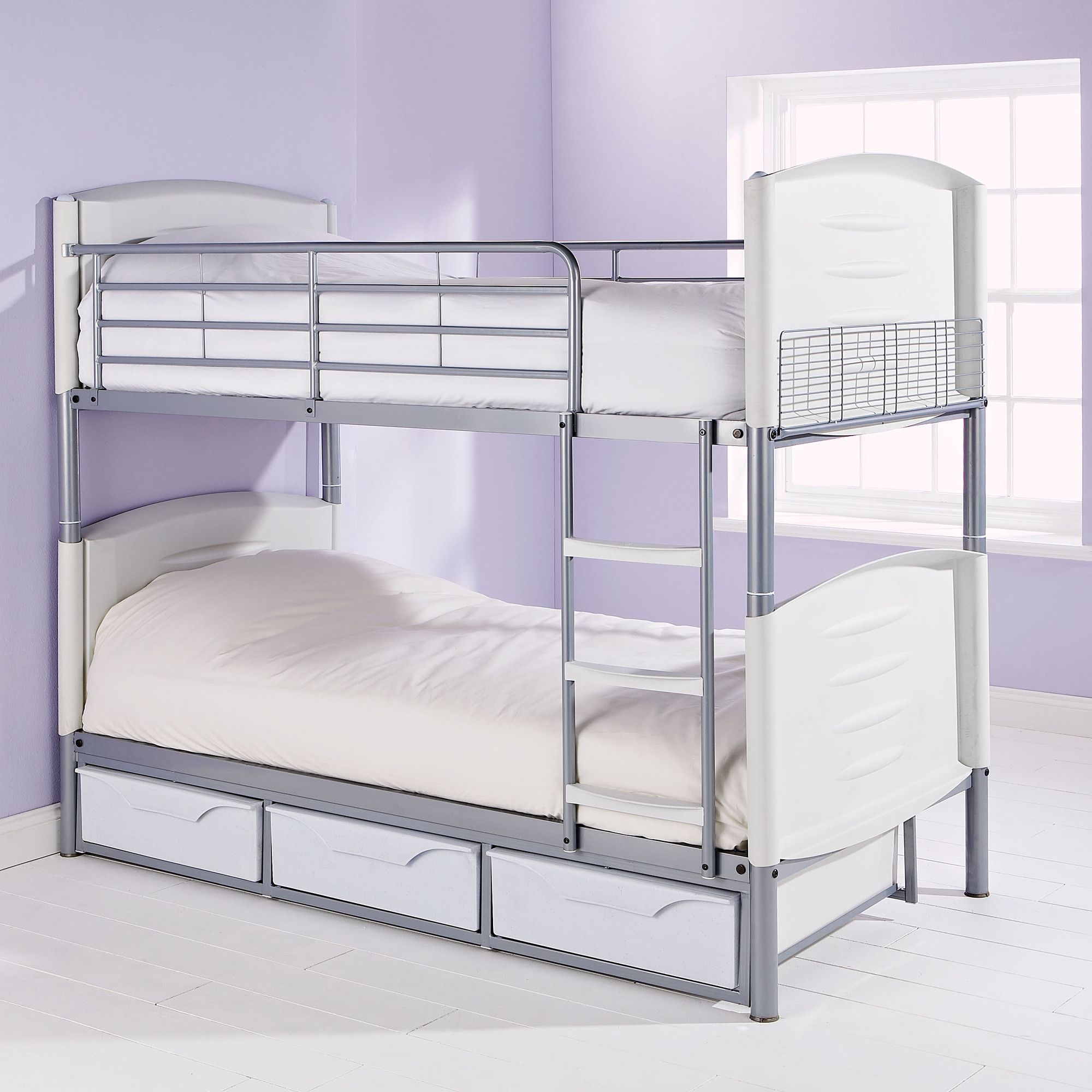 Elements Double Storage Bunk Bed - Pink at Tesco Direct