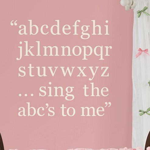 Image of Wallpops!wallartforbaby Baby Alphabet Wall Stickers - Ivory White