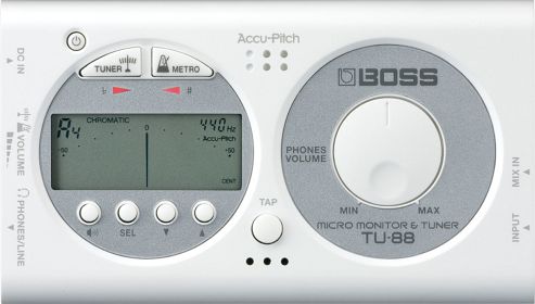 Image of Boss Tu-88 White Guitar Tuner