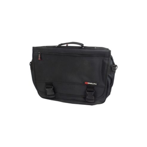 Image of Monolith Expanding Flapover Briefcase Microfibre Material Black 3192