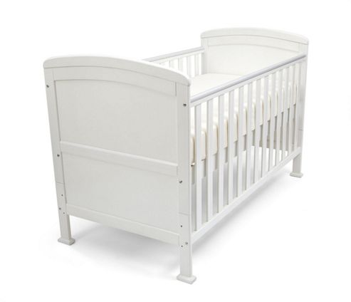 Image of Penelope Cot Bed/todler Bed & Safety Foam Mattress - White