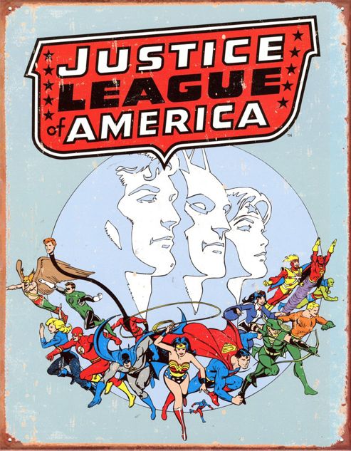 Image of Justice League Of America Jla Tin Sign