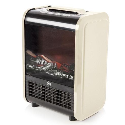 Image of Wl46011c Warmlite 1500w Mini Fireplace Heater Cream