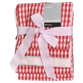Tesco Red & white gingham 5 pk