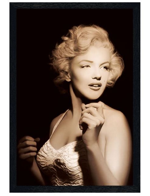 Image of Marilyn Monroe Black Wooden Framed In The Spotlight Poster