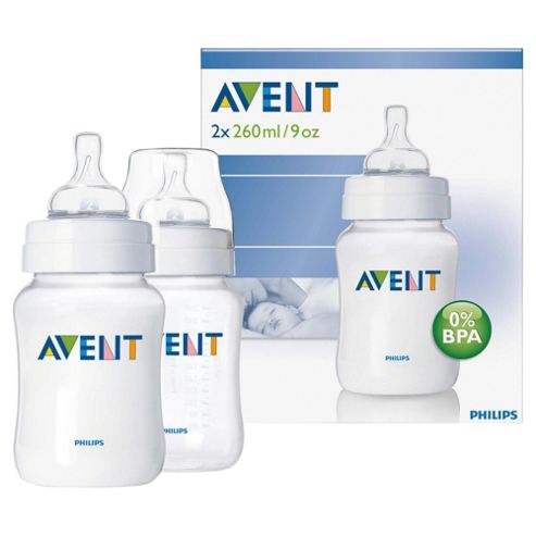 Image of Philips Avent Bottle - Classic - 260ml - 2 Pack