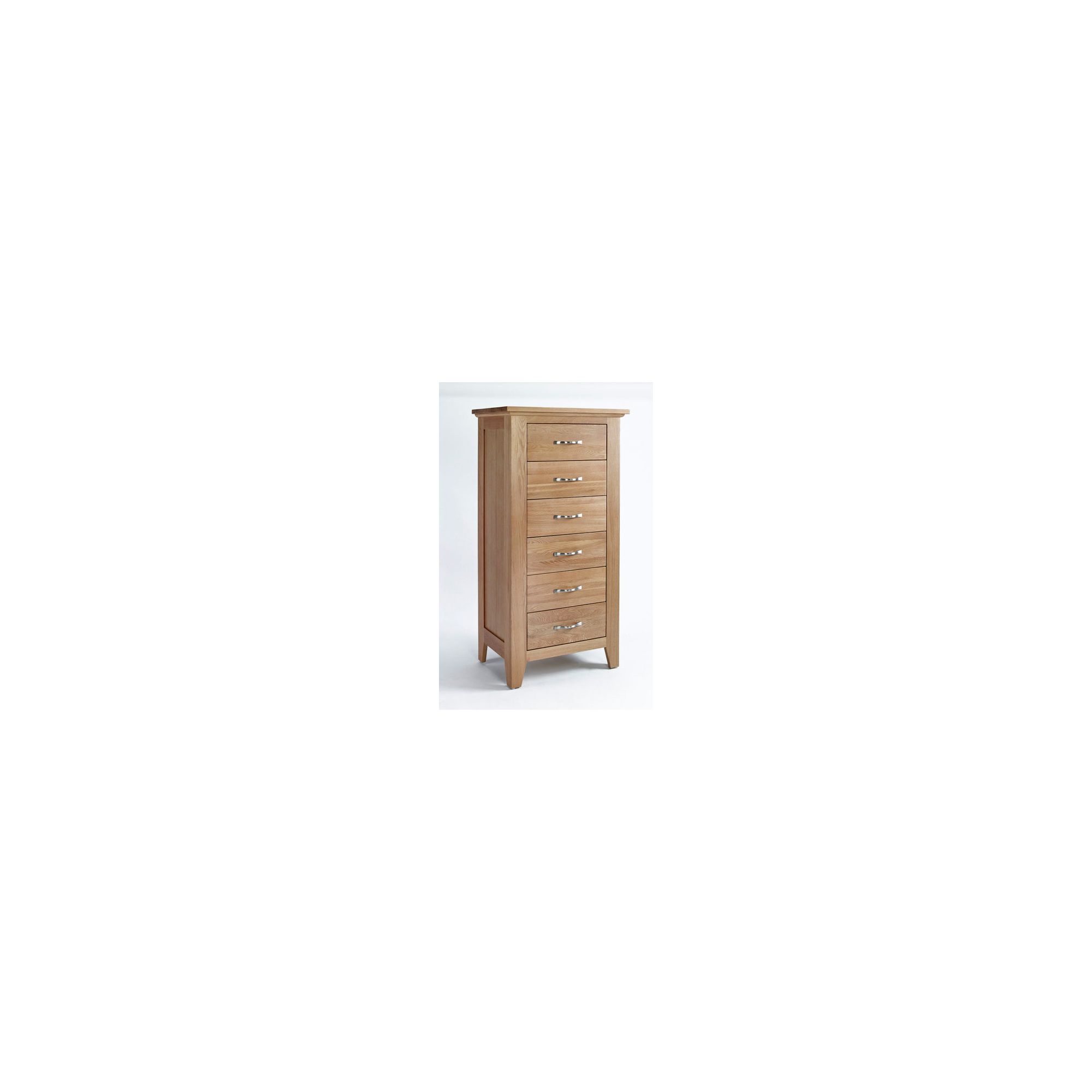 Ametis Cambridge Oak Six Drawer Tall Chest at Tesco Direct