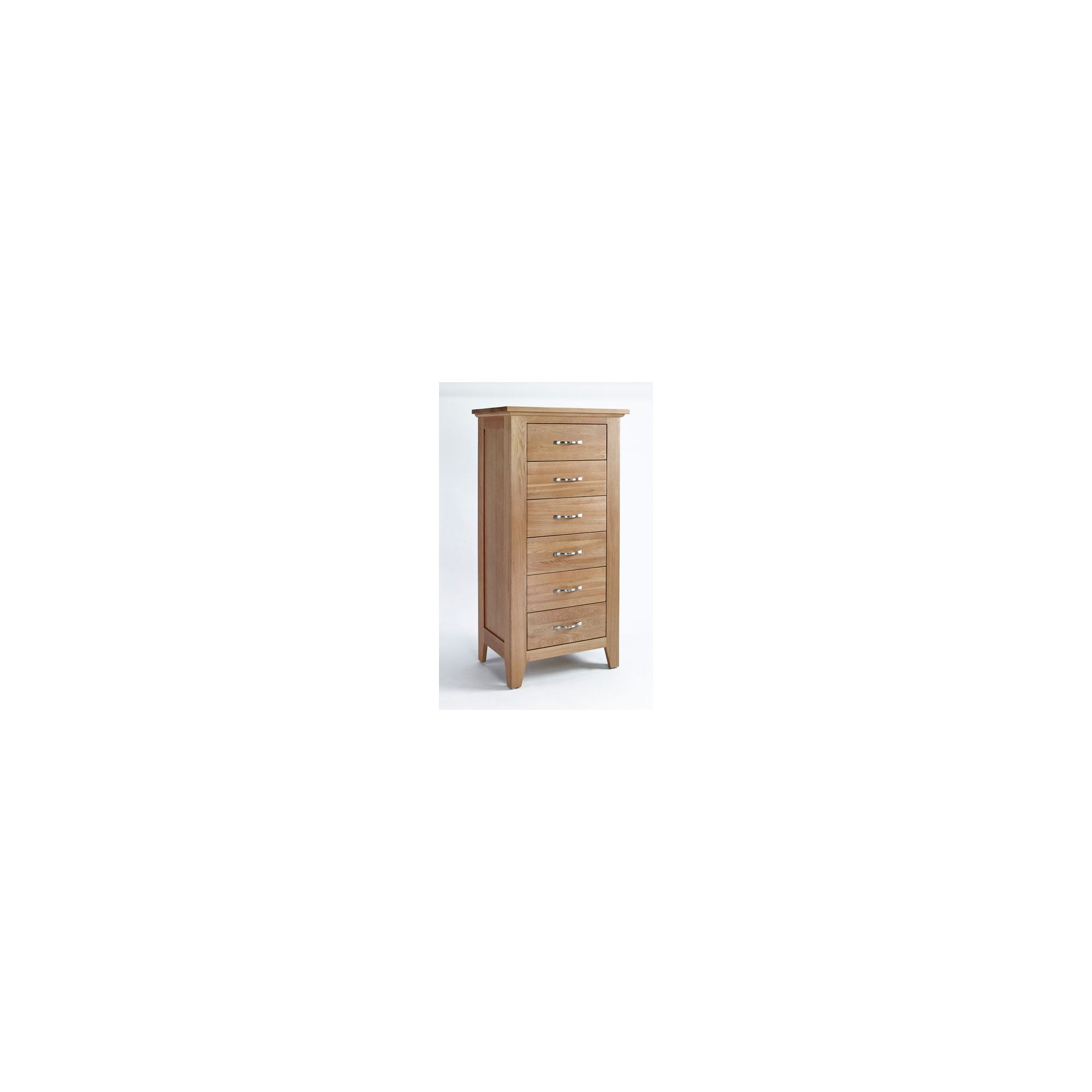 Ametis Cambridge Oak Six Drawer Tall Chest at Tesco Direct