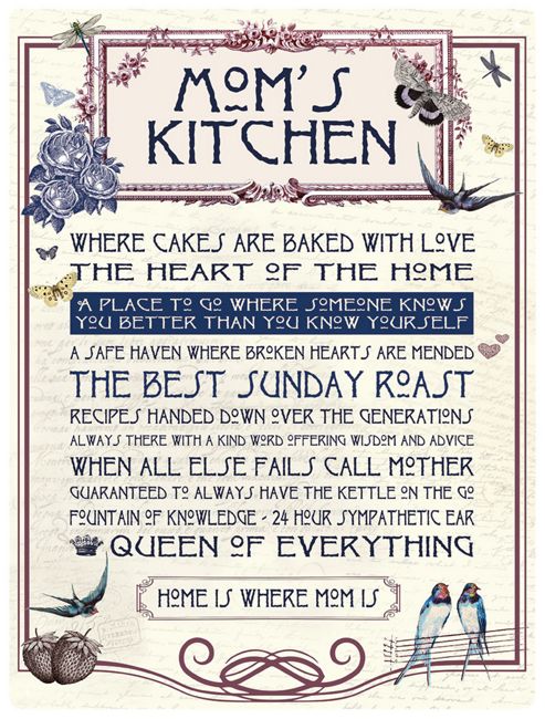 Image of Red Hot Lemon Mom's Kitchen Wall Art