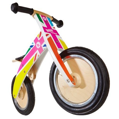 Image of Kiddimoto Kurve Balance Bike (rainbow Union Jack)