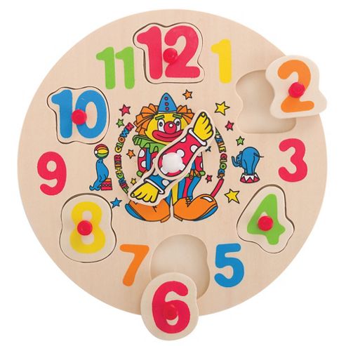 Image of Bigjigs Toys Bj751 Clown Clock Puzzle