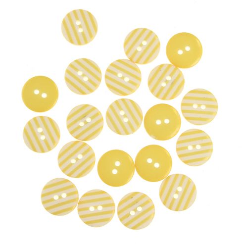 Image of Button Matchbook - Stripy Yellow