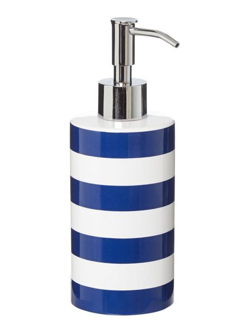 Image of Linea Striped Soap Dispenser In Blue