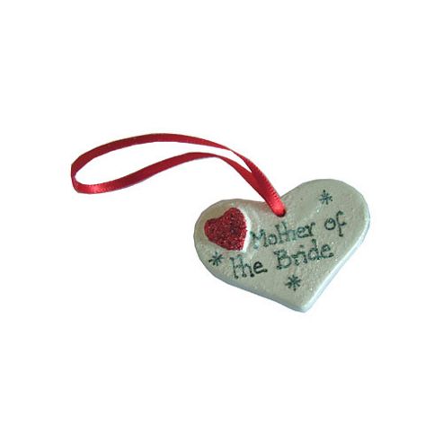 Image of Mother Of The Bride Red Sparkle Heart - Small