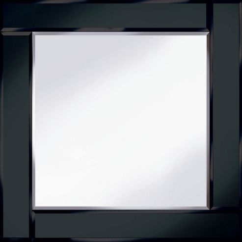 Image of Pharmore Ltd Classic Flat Bar Square Mirror - Black