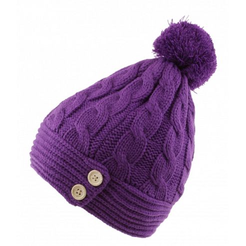 Image of Audio Beanie With Bobble And Buttons