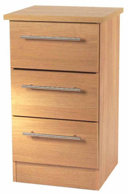 Image of Welcome Furniture Sherwood 3 Drawer Chest With Locker - Maple