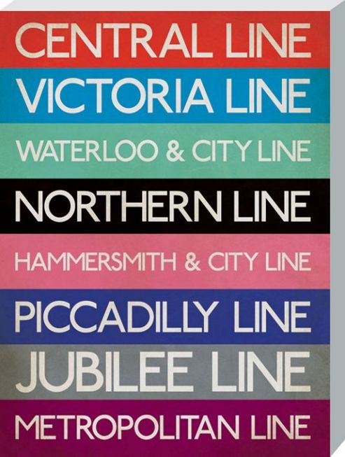 Image of London Underground London Underground Stations Large Canvas Print