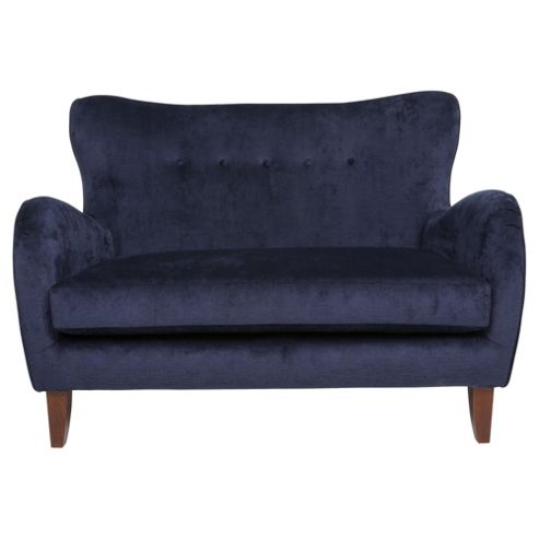 Image of Julianne Loveseat Velvet Midnight Blue
